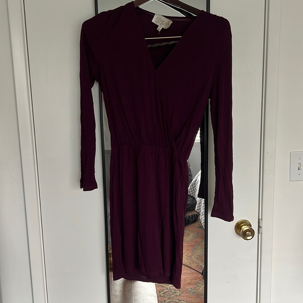 Rory Beca Size M Long Sleeve Dressy Wrap Mini Dress